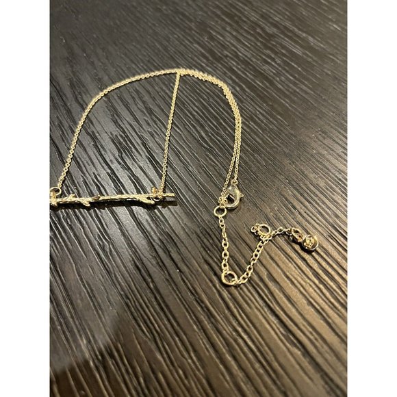 Lauren Conrad Twig/Stick Silver-Toned Necklace Gorgeous Nature Natural Jewelry - Picture 3 of 4